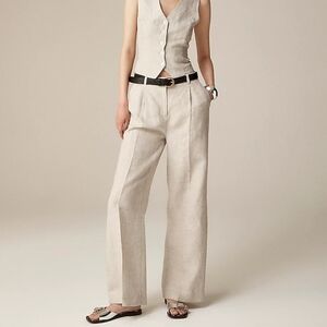 J. Crew NWT Wide Leg Essential Linen Pant, size 10